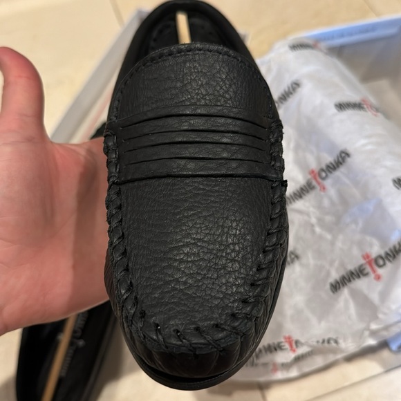 Handmade Minnetonka soft Leather Slip On mule in black “Kate” - Picture 7 of 8